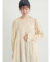 Samansa Mos2（サマンサ モスモス）の「花柄シャーリングワンピース（ワンピース）」