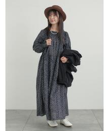 ワンピース（ブラック/黒色系・花柄・ボタニカル柄）ファッション通販