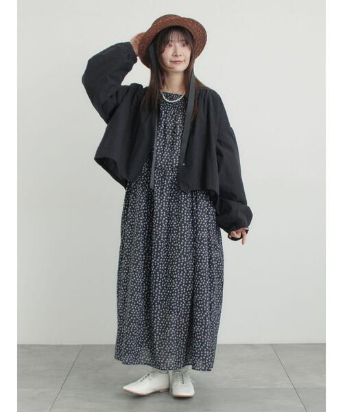 Samansa Mos2（サマンサ モスモス）の「花柄シャーリングワンピース（ワンピース・レディース・ブラック/カーキ/イエロー・M/S）」の20枚目の写真