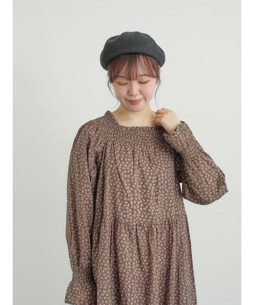 Samansa Mos2（サマンサ モスモス）の「花柄シャーリングワンピース（ワンピース・レディース・ブラック/カーキ/イエロー・M/S）」の21枚目の写真