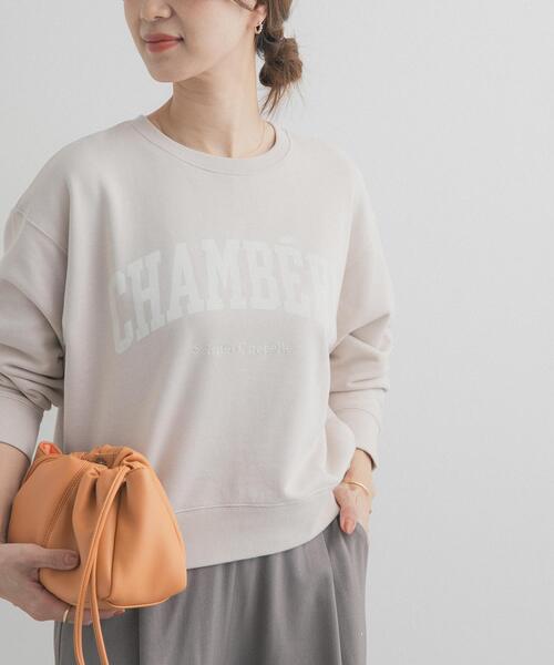 URBAN RESEARCH DOORS（アーバンリサーチドアーズ）の「カレッジロゴ刺繍スウェット（スウェット・レディース・ネイビー/ミント/ベージュ系その他・FREE）」の2枚目の写真