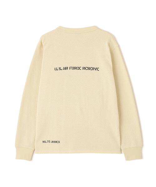 AVIREX(アヴィレックス)の「《WEB&DEPOT限定》STENCIL HONEYCOMB HENLEY NECK L/S T-SHIRT/ ステンシル ハニカム ヘンリーネック 長袖Tシャツ / AVIREX / アヴィレックス(Tシャツ/カットソー・メンズ・ブラック/ホワイト系2/オリーブ系・L/2XL/XL/M)」の21枚目の写真