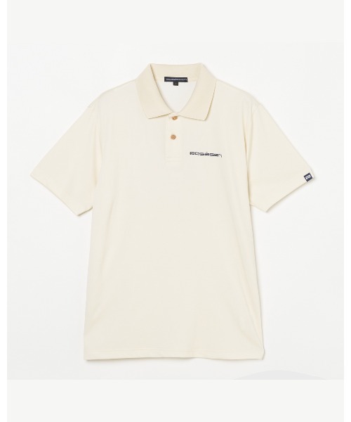 ROSASEN（ロサーセン）の「【Rosasen/GOLF】 ハダサラ冷感 プリント半袖ポロ（ポロシャツ・メンズ・ホワイト/ネイビー・50/48/52）」の3枚目の写真