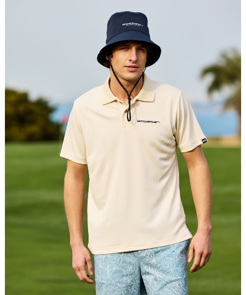 ROSASEN（ロサーセン）の「【Rosasen/GOLF】 ハダサラ冷感 プリント半袖ポロ（ポロシャツ・メンズ・ホワイト/ネイビー・50/48/52）」の5枚目の写真