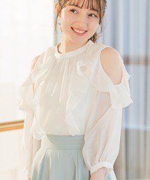MISCH MASCH | 2026春夏新作 オープンショルダーフリルブラウス(シャツ/ブラウス)