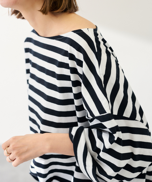 FRAMeWORK onit オニット別注OVERSIZEボーダーロングスリーブ ONIT/オニット 別注OVERSIZE WIDE BORDER（Tシャツ/カットソー