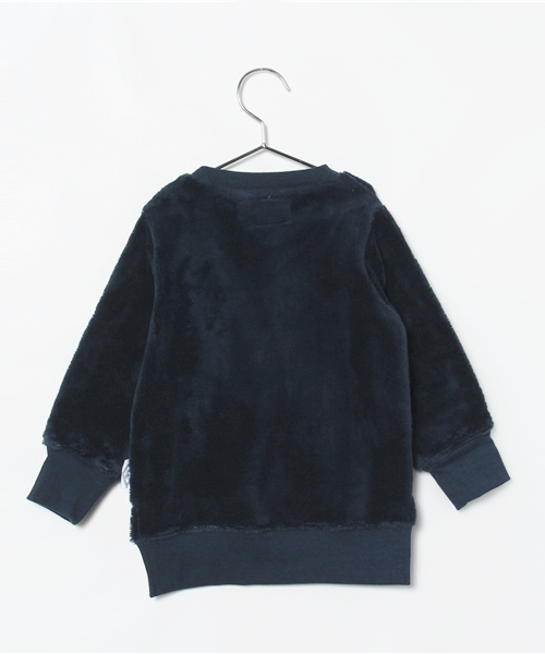 CIAOPANIC TYPY(チャオパニックティピー)の「シャギーフリースVネックプルオーバー(スウェット・キッズ・オリーブ/アイボリー/ネイビー・125/105/135/115/95)」の4枚目の写真