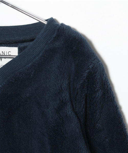 CIAOPANIC TYPY(チャオパニックティピー)の「シャギーフリースVネックプルオーバー(スウェット・キッズ・オリーブ/アイボリー/ネイビー・125/105/135/115/95)」の11枚目の写真