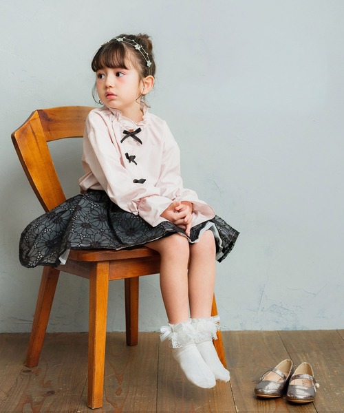 Rora(ローラ)の「ピア レースソックス (3colors)(ソックス/靴下・キッズ・ブラック/アイボリー/グレー・16-18cm/14-16cm/18-20cm)」の20枚目の写真