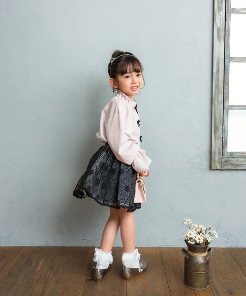 Rora(ローラ)の「ピア レースソックス (3colors)(ソックス/靴下・キッズ・ブラック/アイボリー/グレー・16-18cm/14-16cm/18-20cm)」の7枚目の写真