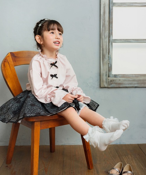 Rora(ローラ)の「ピア レースソックス (3colors)(ソックス/靴下・キッズ・ブラック/アイボリー/グレー・16-18cm/14-16cm/18-20cm)」の8枚目の写真