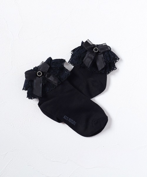 Rora(ローラ)の「ピア レースソックス (3colors)(ソックス/靴下・キッズ・ブラック/アイボリー/グレー・16-18cm/14-16cm/18-20cm)」の16枚目の写真