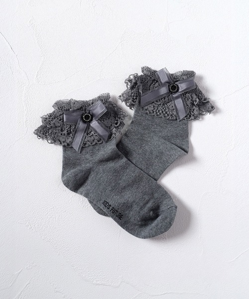 Rora(ローラ)の「ピア レースソックス (3colors)(ソックス/靴下・キッズ・ブラック/アイボリー/グレー・16-18cm/14-16cm/18-20cm)」の17枚目の写真
