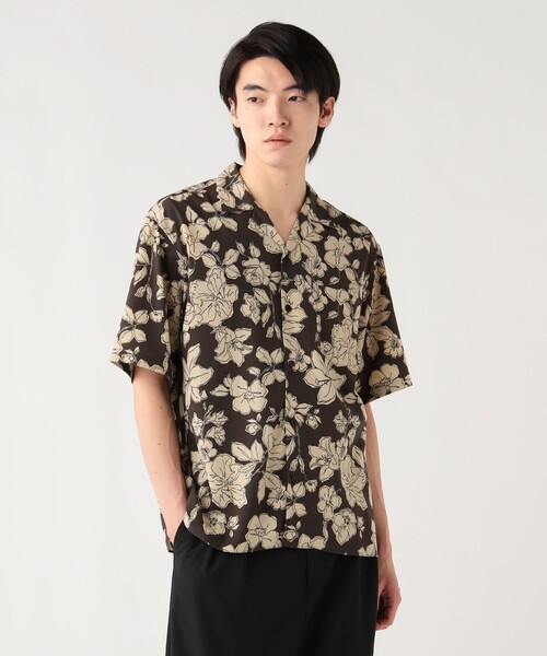 BEAMS HEART(ビームスハート)の「プリント オープンカラー シャツ(シャツ/ブラウス・メンズ・レッド系その他7/ホワイト系その他2/ホワイト/ダークブラウン/ネイビー・SMALL/MEDIUM/LARGE)」の4枚目の写真