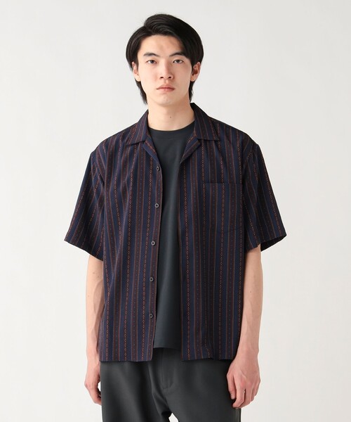 BEAMS HEART(ビームスハート)の「プリント オープンカラー シャツ(シャツ/ブラウス・メンズ・レッド系その他7/ホワイト系その他2/ホワイト/ダークブラウン/ネイビー・SMALL/MEDIUM/LARGE)」の5枚目の写真