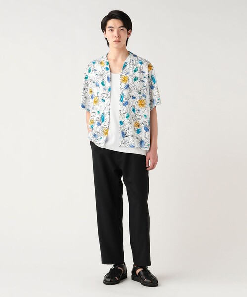 BEAMS HEART(ビームスハート)の「プリント オープンカラー シャツ(シャツ/ブラウス・メンズ・レッド系その他7/ホワイト系その他2/ホワイト/ダークブラウン/ネイビー・SMALL/MEDIUM/LARGE)」の6枚目の写真