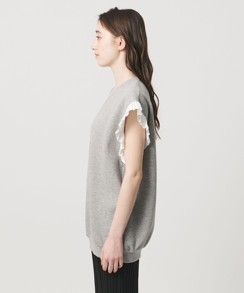 dahl'ia(ダリア)の「<dahl’ia>フリルスリーブ スウェット(スウェット・レディース・グレー系/ブラック・FREE)」の7枚目の写真