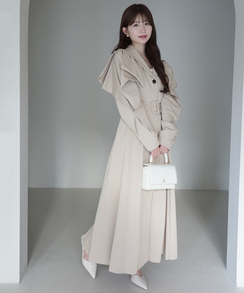 EIMY ISTOIRE（エイミーイストワール）の「リボンディティールトレンチコート（トレンチコート・レディース・ベージュ/キャメル・F）」の13枚目の写真