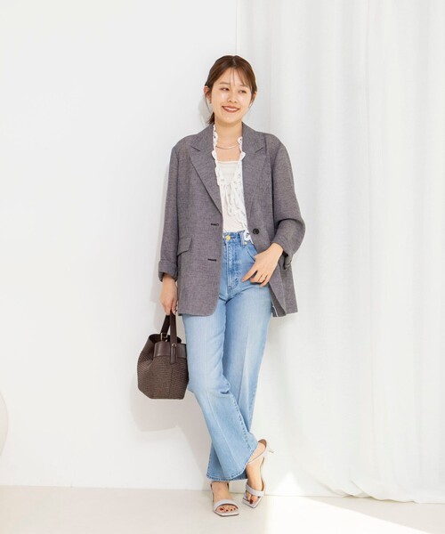 NOLLEY’S（ノーリーズ）の「ウォッシャブルカラミオーバージャケット（テーラードジャケット・レディース・ブラウン系その他/ベージュ系その他/ブラック系その他・38）」の6枚目の写真