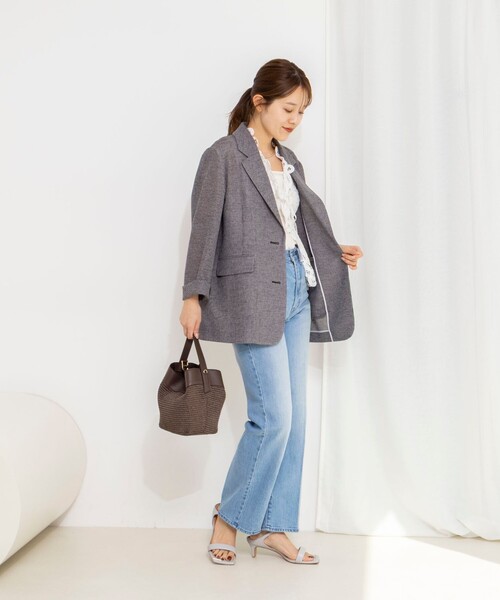 NOLLEY’S（ノーリーズ）の「ウォッシャブルカラミオーバージャケット（テーラードジャケット・レディース・ブラウン系その他/ベージュ系その他/ブラック系その他・38）」の7枚目の写真