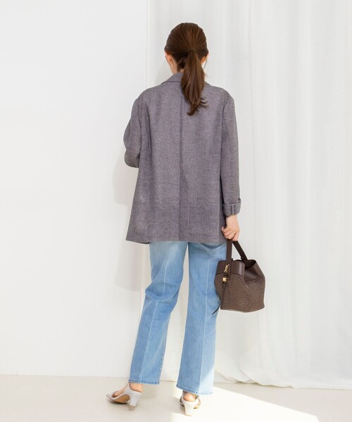 NOLLEY’S（ノーリーズ）の「ウォッシャブルカラミオーバージャケット（テーラードジャケット・レディース・ブラウン系その他/ベージュ系その他/ブラック系その他・38）」の8枚目の写真