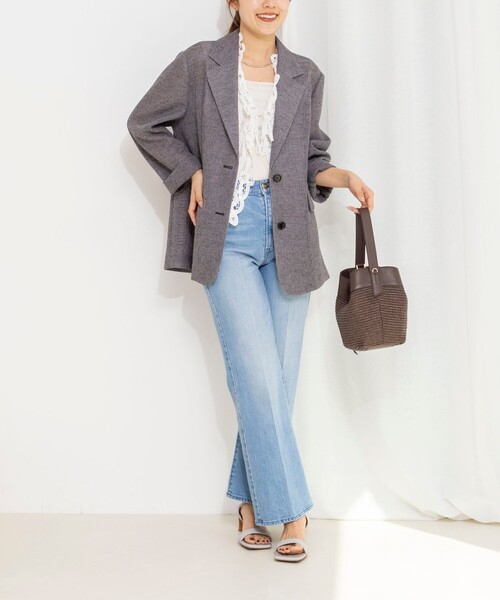 NOLLEY’S（ノーリーズ）の「ウォッシャブルカラミオーバージャケット（テーラードジャケット・レディース・ブラウン系その他/ベージュ系その他/ブラック系その他・38）」の9枚目の写真