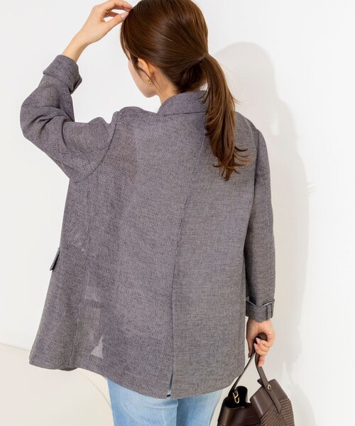 NOLLEY’S（ノーリーズ）の「ウォッシャブルカラミオーバージャケット（テーラードジャケット・レディース・ブラウン系その他/ベージュ系その他/ブラック系その他・38）」の14枚目の写真