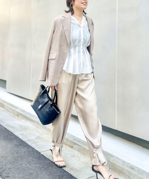 NOLLEY’S（ノーリーズ）の「ウォッシャブルカラミオーバージャケット（テーラードジャケット・レディース・ブラウン系その他/ベージュ系その他/ブラック系その他・38）」の16枚目の写真