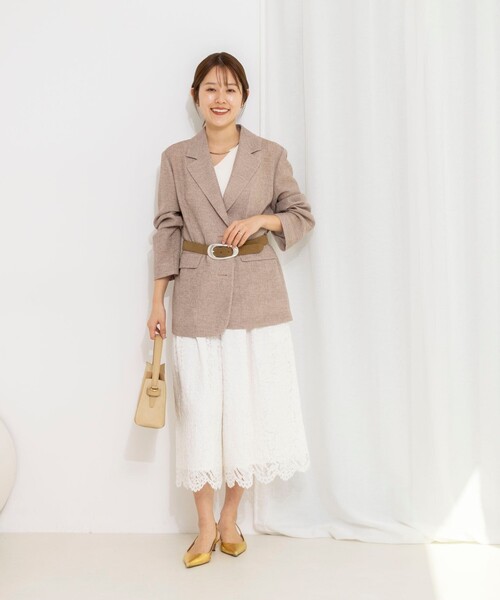 NOLLEY’S（ノーリーズ）の「ウォッシャブルカラミオーバージャケット（テーラードジャケット・レディース・ブラウン系その他/ベージュ系その他/ブラック系その他・38）」の18枚目の写真