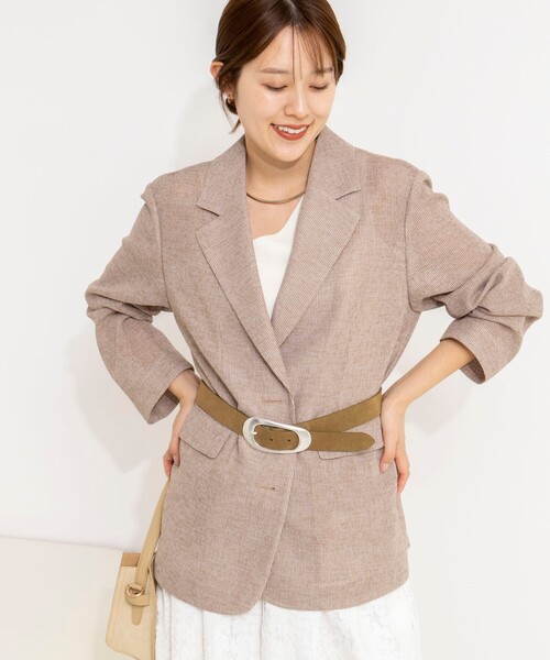 NOLLEY’S（ノーリーズ）の「ウォッシャブルカラミオーバージャケット（テーラードジャケット・レディース・ブラウン系その他/ベージュ系その他/ブラック系その他・38）」の21枚目の写真