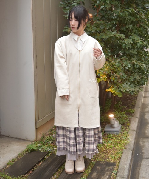 axes femme(アクシーズファム)の「カットスエードコーディガン(カーディガン/ボレロ・レディース・ベージュ/チャコール/ピンク・FREE)」の18枚目の写真