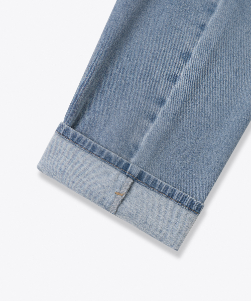 MUSINSA STANDARD KIDS（ムシンサスタンダードキッズ）の「起毛レギュラーフィットバンディングデニムパンツ[ライトインディゴ]（デニムパンツ・レディース・その他・110/120/130/150/160/100）」の6枚目の写真