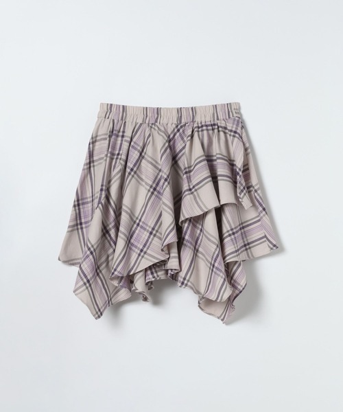 JEANASIS（ジーナシス）の「アソートイレヘムミスカート/654410（スカート・レディース・パープル系その他/オフホワイト/ブラック・FREE）」の3枚目の写真