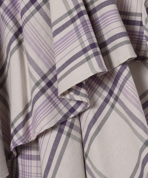 JEANASIS（ジーナシス）の「アソートイレヘムミスカート/654410（スカート・レディース・パープル系その他/オフホワイト/ブラック・FREE）」の10枚目の写真