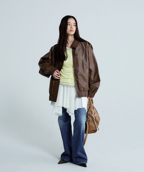 JEANASIS（ジーナシス）の「アソートイレヘムミスカート/654410（スカート・レディース・パープル系その他/オフホワイト/ブラック・FREE）」の13枚目の写真