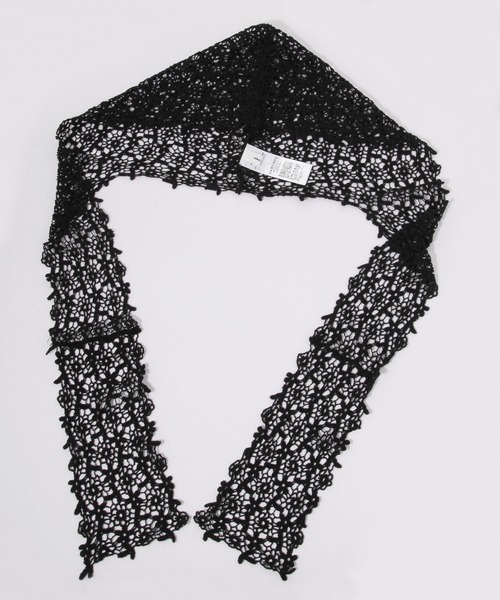 niko and...（ニコアンド）の「オリジナルクロシェフードスカーフ（ストール/ショール・レディース・オフホワイト/ブラック・0）」の5枚目の写真