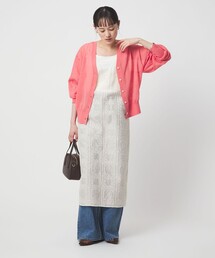 green label relaxing | シアー クロス ステッチ ワンピース(ワンピース)