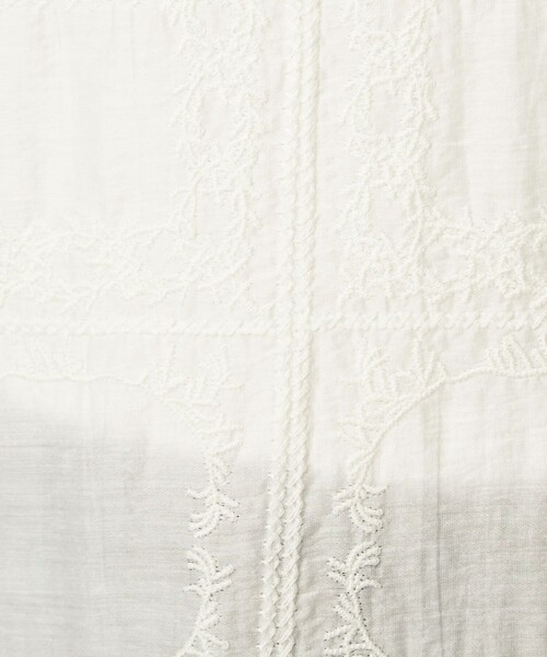 green label relaxing（グリーンレーベルリラクシング）の「シアー クロス ステッチ ワンピース（ワンピース・レディース・オフホワイト/ブラック・FREE）」の20枚目の写真