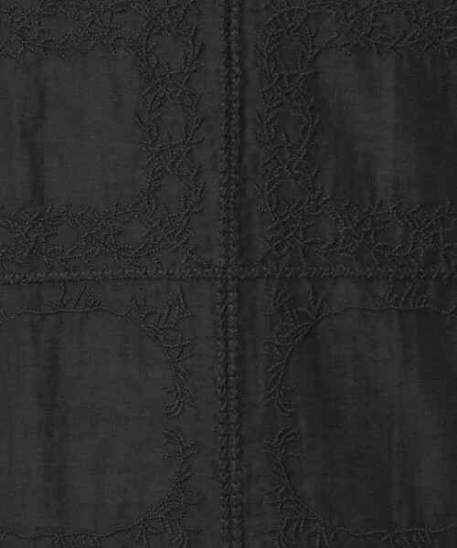 green label relaxing（グリーンレーベルリラクシング）の「シアー クロス ステッチ ワンピース（ワンピース・レディース・オフホワイト/ブラック・FREE）」の21枚目の写真