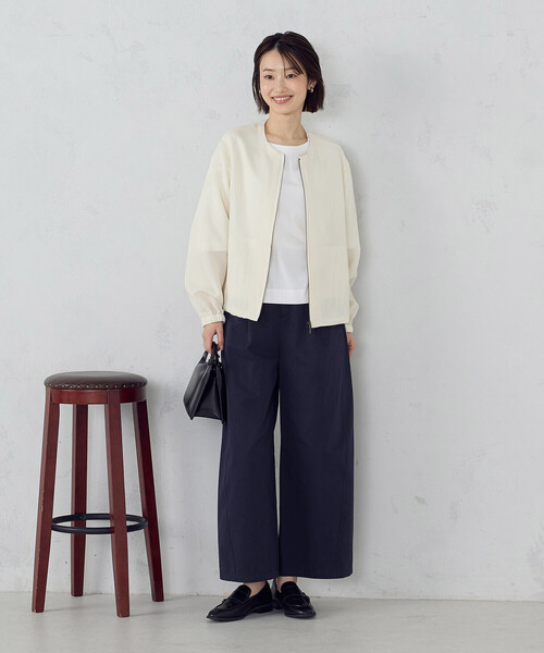 COMME CA ISM(コムサイズム)の「メッシュ ブルゾン(ブルゾン・レディース・ブラック/アイボリー・LARGE/MEDIUM)」の20枚目の写真