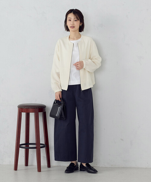 COMME CA ISM(コムサイズム)の「メッシュ ブルゾン(ブルゾン・レディース・ブラック/アイボリー・LARGE/MEDIUM)」の21枚目の写真