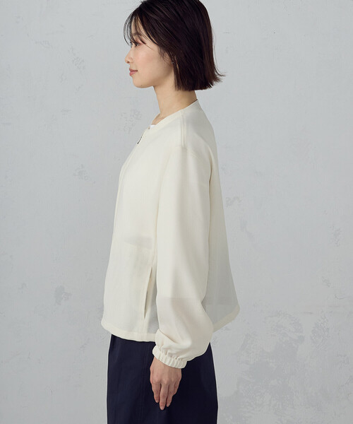 COMME CA ISM(コムサイズム)の「メッシュ ブルゾン(ブルゾン・レディース・ブラック/アイボリー・LARGE/MEDIUM)」の8枚目の写真