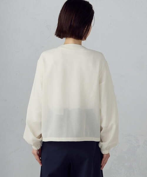 COMME CA ISM(コムサイズム)の「メッシュ ブルゾン(ブルゾン・レディース・ブラック/アイボリー・LARGE/MEDIUM)」の9枚目の写真