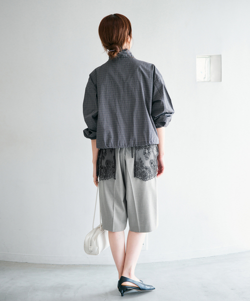 IENA（イエナ）の「ウォッシャブル テーパードハーフスラックス（その他パンツ・レディース・グレー/ブラック・38/36）」の8枚目の写真