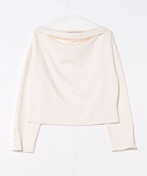 apres jour clair(アプレジュールクレア)の「【apres jour clair】ドレープラメトップス(Tシャツ/カットソー・レディース・チャコールグレー/アイボリー/ネイビー・X-LARGE/フリー)」の12枚目の写真