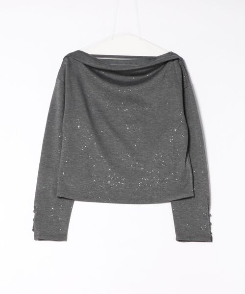 apres jour clair(アプレジュールクレア)の「【apres jour clair】ドレープラメトップス(Tシャツ/カットソー・レディース・チャコールグレー/アイボリー/ネイビー・X-LARGE/フリー)」の13枚目の写真