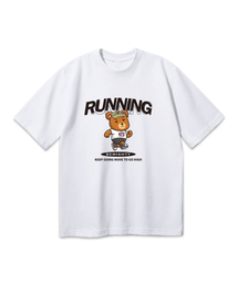 ランニングベア オーバーサイズ 半袖Tシャツ [ホワイト]