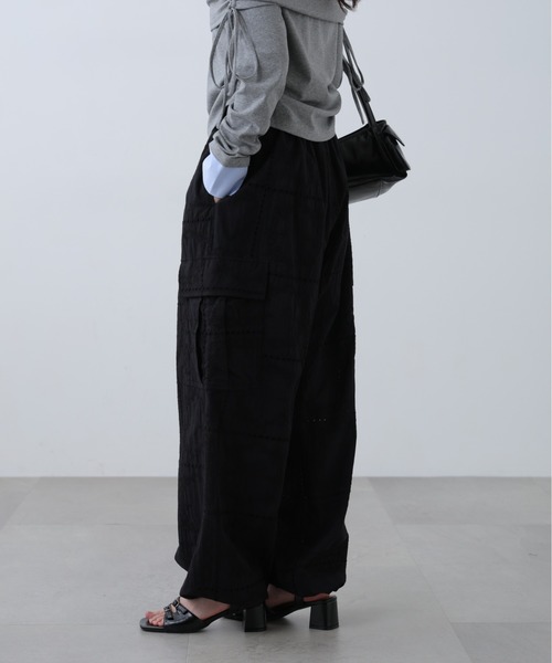 FREE'S MART（フリーズマート）の「◆レースカーゴパンツ（カーゴパンツ・レディース・ブラック/ホワイト・MEDIUM/SMALL）」の5枚目の写真