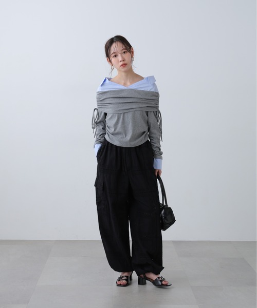 FREE'S MART（フリーズマート）の「◆レースカーゴパンツ（カーゴパンツ・レディース・ブラック/ホワイト・MEDIUM/SMALL）」の6枚目の写真