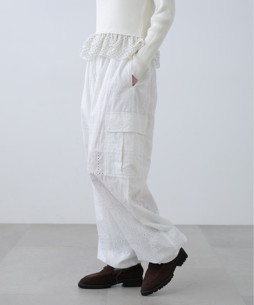 FREE'S MART（フリーズマート）の「◆レースカーゴパンツ（カーゴパンツ・レディース・ブラック/ホワイト・MEDIUM/SMALL）」の12枚目の写真